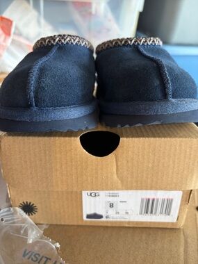UGG Navy Size 8 Toddler Suede Slip-On Tasman II
